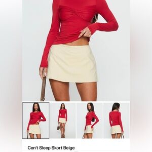 Princess Polly Beige Mini Skirt